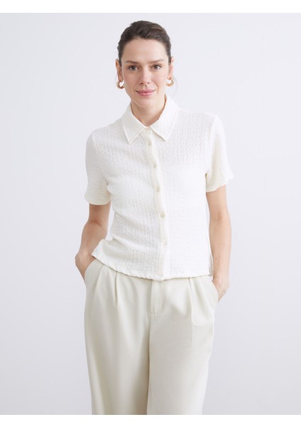 Yeni Sezon Dokulu Kadın Gömlek