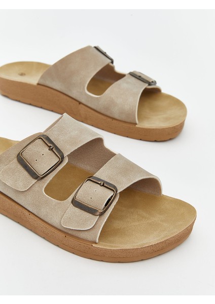 Yeni Sezon Süet Görünümlü Kadın Terlik modelleri