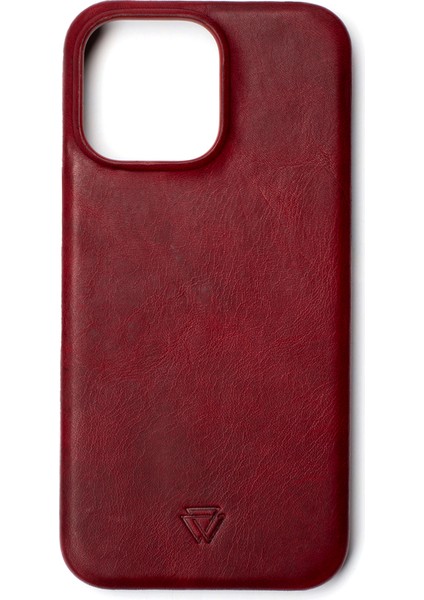 Full Wrap iPhone 16 Plus Magsafe Uyumlu Magenta Deri Telefon Kılıfı