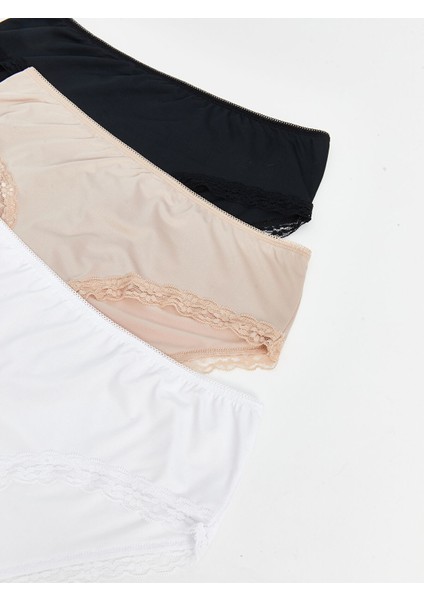 Yeni Sezon Dantel Detaylı Hipster Külot 3'lü fırsatları