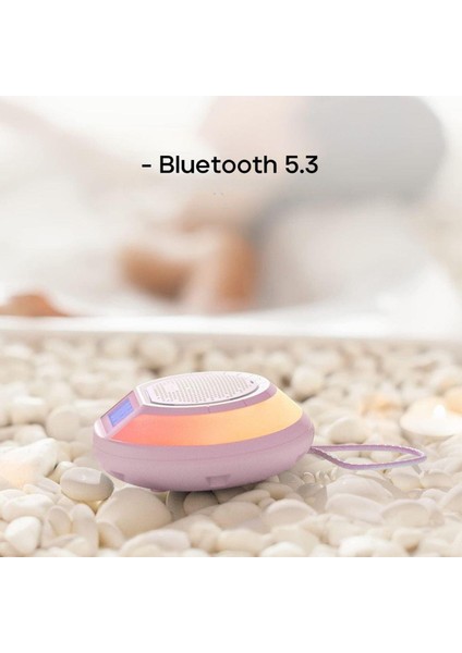 Aquaease Ipx7 Su Geçirmez Pembe 18 Saat Oynatma Süresi Dahili Mikrofon Işıklı Hoparlör fırsatları