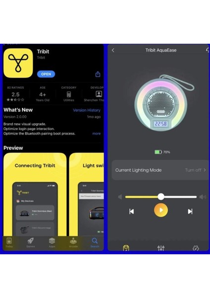 Aquaease Ipx7 Su Geçirmez Pembe 18 Saat Oynatma Süresi Dahili Mikrofon Işıklı Hoparlör
