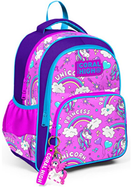 Yaygan Kids Mor Açık Pembe Unicorn Temalı Üç Bölmeli Okul Çantası Konforlu Tasarım fiyatları