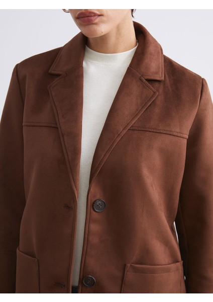 Yeni Sezon Süet Görünümlü Kadın Blazer Ceket modelleri