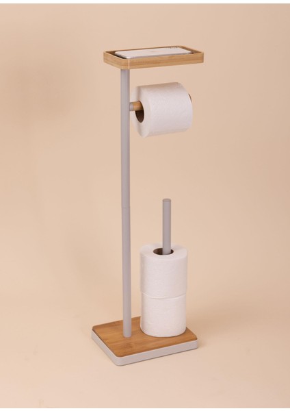 Gri Metal Tepsili Tuvalet Kağıdı Standı modelleri