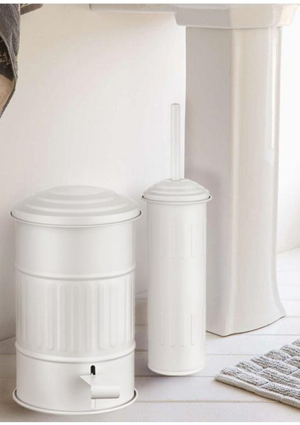 Beyaz Galvaniz Pedallı Banyo Çöp Kovası 5 Lt fiyatları