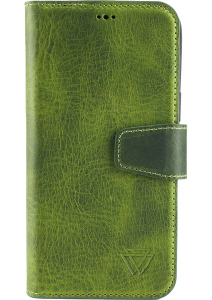 Multi Wallet iPhone 16 Pro Max Forest Deri Telefon Kılıfı