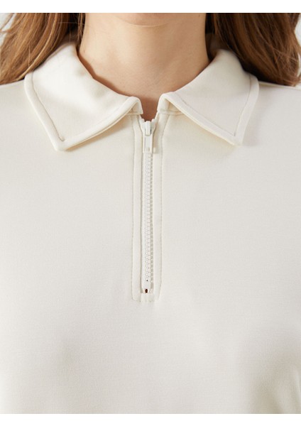 Yeni Sezon Polo Yaka Oversize Kadın Sweatshirt modelleri