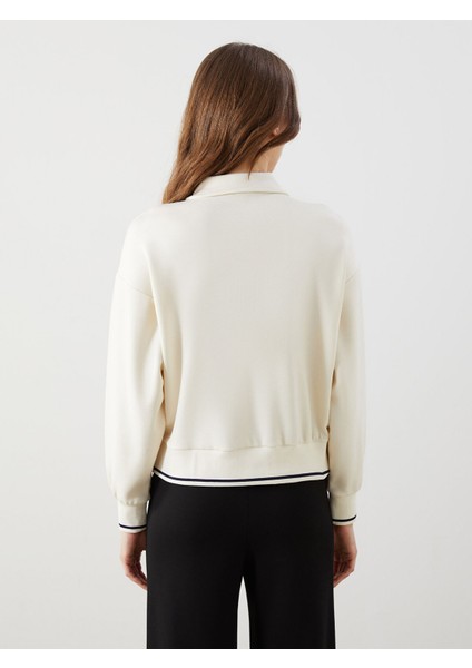 Yeni Sezon Polo Yaka Oversize Kadın Sweatshirt fırsatları