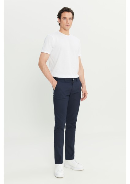 Pamuklu Slim Fit Dar Kesim Armürlü Yan Cepli Casual Pantolon fiyatları