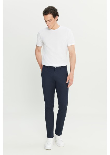 Pamuklu Slim Fit Dar Kesim Armürlü Yan Cepli Casual Pantolon modelleri