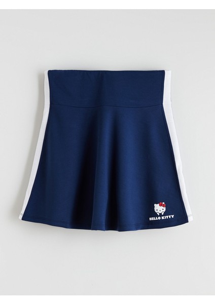 Yeni Sezon Beli Lastikli Hello Kitty Baskılı Kız Çocuk Şort Etek