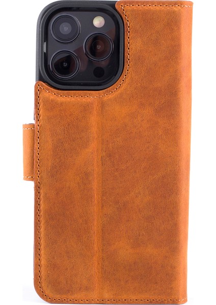 Magic Case iPhone 16 Camel Deri Telefon Kılıfı
