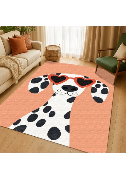 Sevimli Köpek Figürlü Çocuk Halısı, Renkli ve Eğlenceli Oyun Odası Halısı