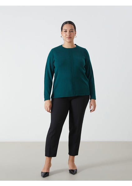 Yeni Sezon Bisiklet Yaka Dokulu Kadın Triko Kazak fiyatları