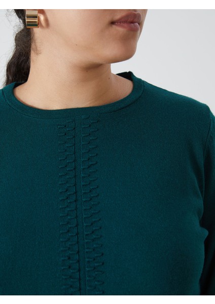 Yeni Sezon Bisiklet Yaka Dokulu Kadın Triko Kazak modelleri