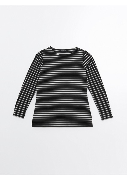 Yeni Sezon Bisiklet Yaka Çizgili Uzun Kollu Kadın Tişört indirimleri