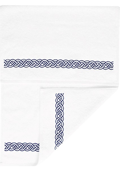 Helice Lacivert Pamuklu Yüz Havlusu 50X100 cm