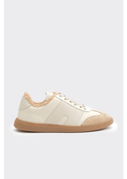 Hakiki Deri Comfort Taban Kürklü Kadın Sneaker