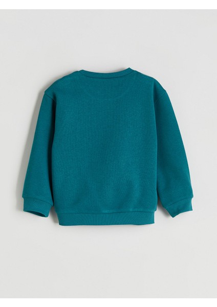 Yeni Sezon Bisiklet Yaka Baskılı Erkek Çocuk Sweatshirt 2'li fırsatları