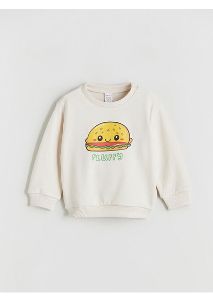 Yeni Sezon Bisiklet Yaka Baskılı Erkek Çocuk Sweatshirt 2'li fiyatları