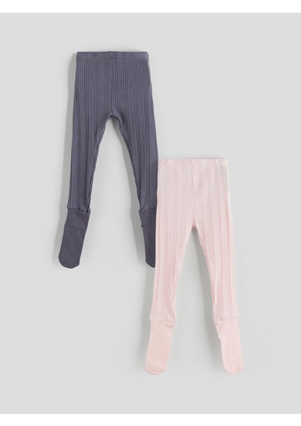 Yeni Sezon Kız Bebek Çoraplı Tayt 2'li