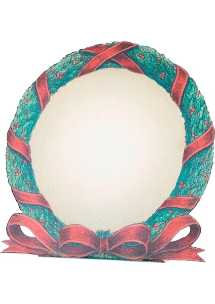 O Christmas Wreath Place Card Pack Of 12