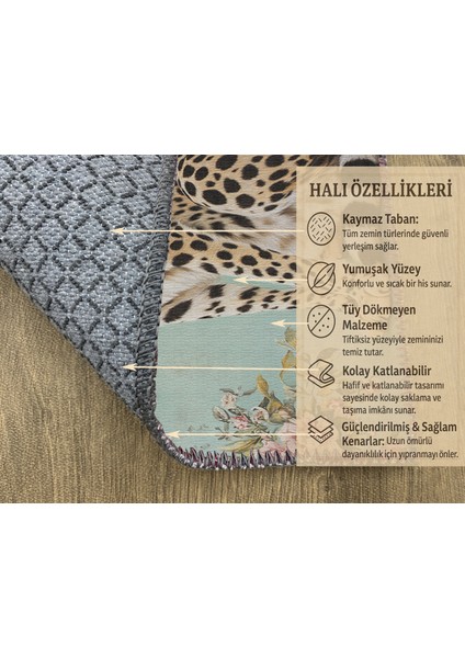 Oyun Odası İçin Hayvan Motifli Çocuk Halısı, Kaymaz ve Makinede Yıkanabilir modelleri