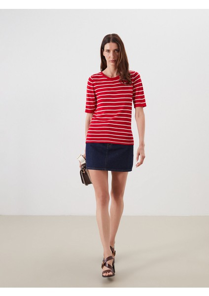 Yeni Sezon Bisiklet Yaka Çizgili Kadın Triko Kazak fiyatları