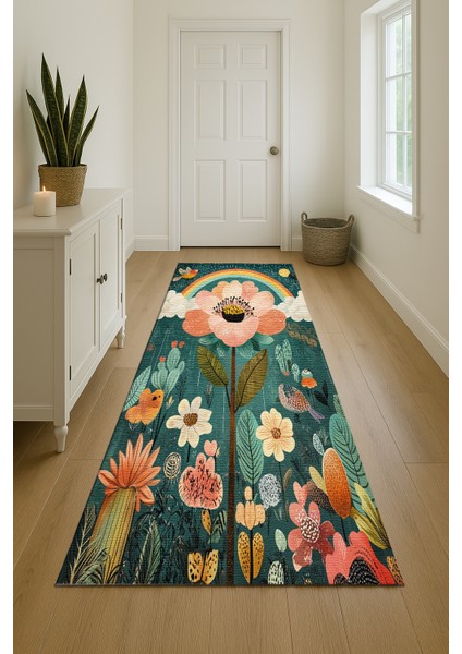 Çok Renkli ve Çok Desenli Çocuk Odası Halısı, Eğlenceli Oyun Odası Tasarımı indirimleri