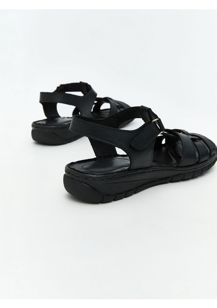 Yeni Sezon Deri Görünümlü Kadın Sandalet indirimleri