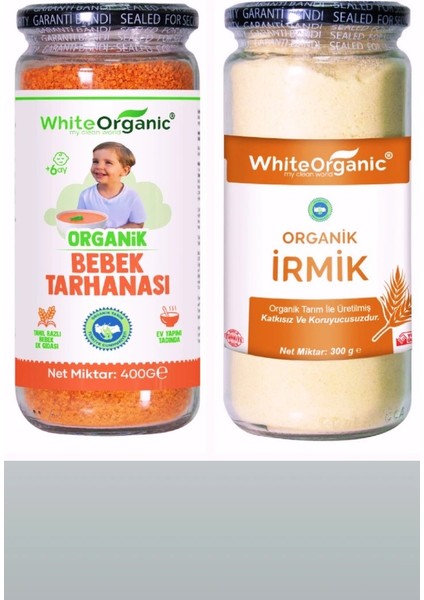 Organik Bebek Tarhanası+Organik Bebek irmiği 2'Li +6 Ay