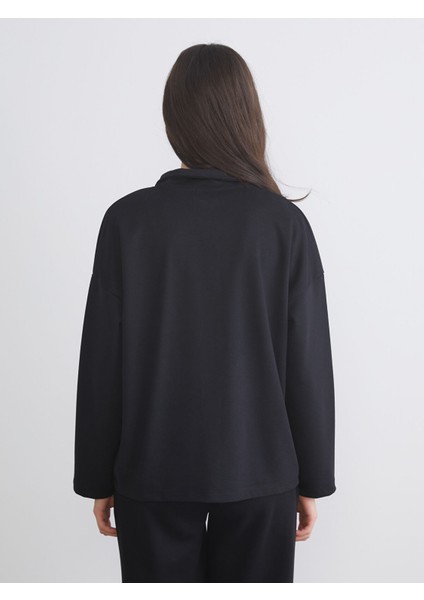 Yeni Sezon Dik Yaka Oversize Kadın Sweatshirt fırsatları