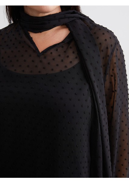 Yeni Sezon Şal Yaka Puantiyeli Şifon Bluz ve Atlet modelleri