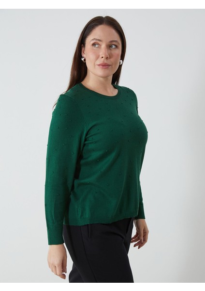 Yeni Sezon Bisiklet Yaka Kendinden Desenli Uzun Kollu Kadın Triko Kazak fiyatları