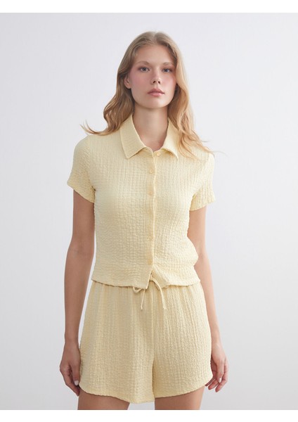 Yeni Sezon Dokulu Kadın Gömlek