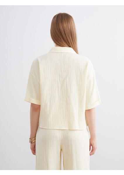 Yeni Sezon Dokulu Müslin Kadın Gömlek fırsatları