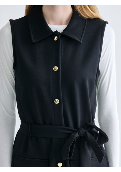 Yeni Sezon Gömlek Yaka Kadın Yelek modelleri