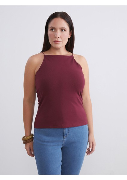 Yeni Sezon Büyük Beden Halter Yaka Kadın Atlet 2'li modelleri