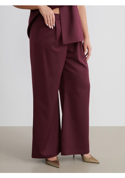 Yeni Sezon Büyük Beden Loose Fit Kadın Pileli Pantolon fiyatları