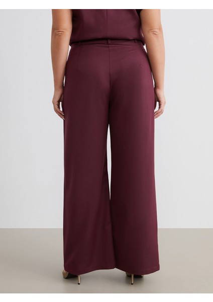 Yeni Sezon Büyük Beden Loose Fit Kadın Pileli Pantolon fırsatları