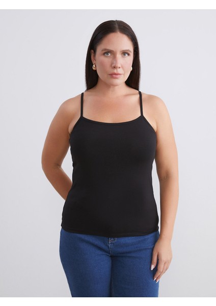 Yeni Sezon Büyük Beden U Yaka Kadın Atlet 2'li modelleri