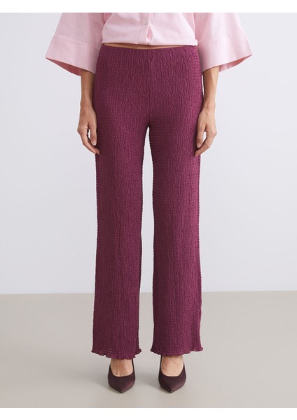 Yeni Sezon Beli Lastikli Dokulu Kadın Pantolon fırsatları