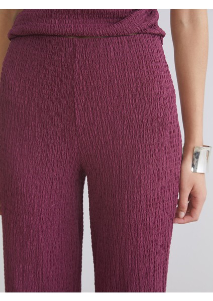Yeni Sezon Beli Lastikli Dokulu Kadın Pantolon indirimleri