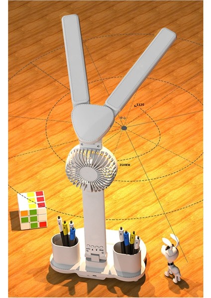 Çalışma Için Şarj Edilebilir Masa Lambası, Masa Lambası Okuma Işığı LED Tablo Işığı Fanlı, LED Saat Dispaly Okuma Lambası (Yurt Dışından) fırsatları