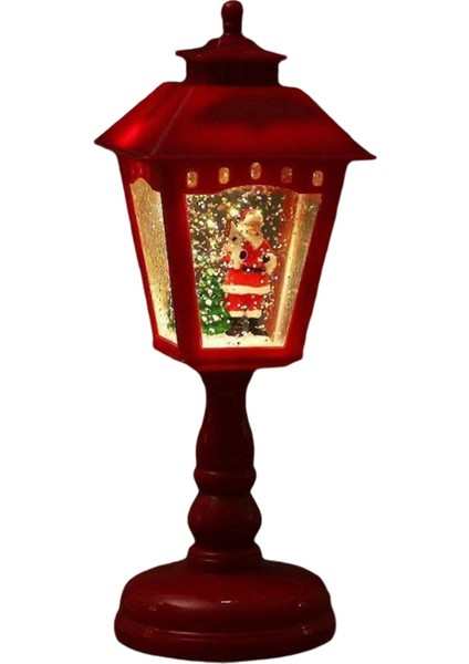 Noel Süslemeleri Kristal Aydınlık Gece Işık Noel Süsleri Masa Lambası Noel Ev Dekorasyon Kırmızı (Yurt Dışından)