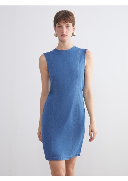 Yeni Sezon Bisiklet Yaka Jean Elbise fırsatları