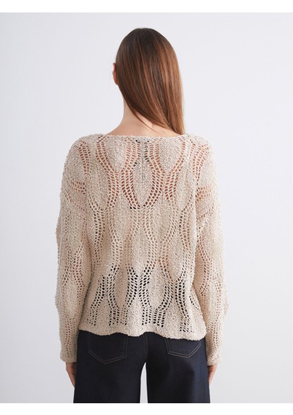 Yeni Sezon Bisiklet Yaka Ajurlu Kadın Triko Kazak fırsatları