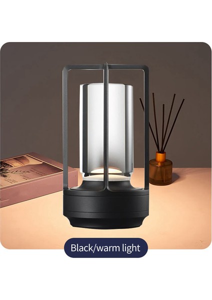 2600MAH Şarj Edilebilir LED Masa Lambası Modern Dokunmatik Ayar Masa Lambası Için Yatak Odası Restoran Dekorasyon Açık Siyah (Yurt Dışından) modelleri