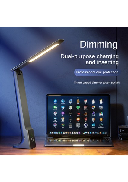 LED Katlanır Masa Lambası Şarj Dokunmatik Kontrol Dimmmabable Masaüstü Göz Koruma Okuma Çalışma Ofis Yatak Odası Başucu Lambası (Yurt Dışından) fırsatları